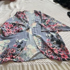 Womens flower print cardigan